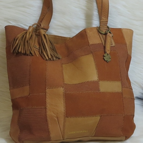 Lucky Brand Handbags - Lucky Brand | Leather/Suede Patchwork Tote